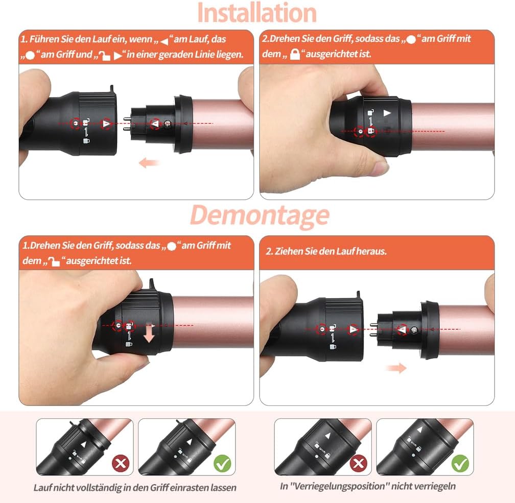 Detalle 2 de Haglater Lockenstab 4 in 1 Multifunktions mit Keramikbeschichtung