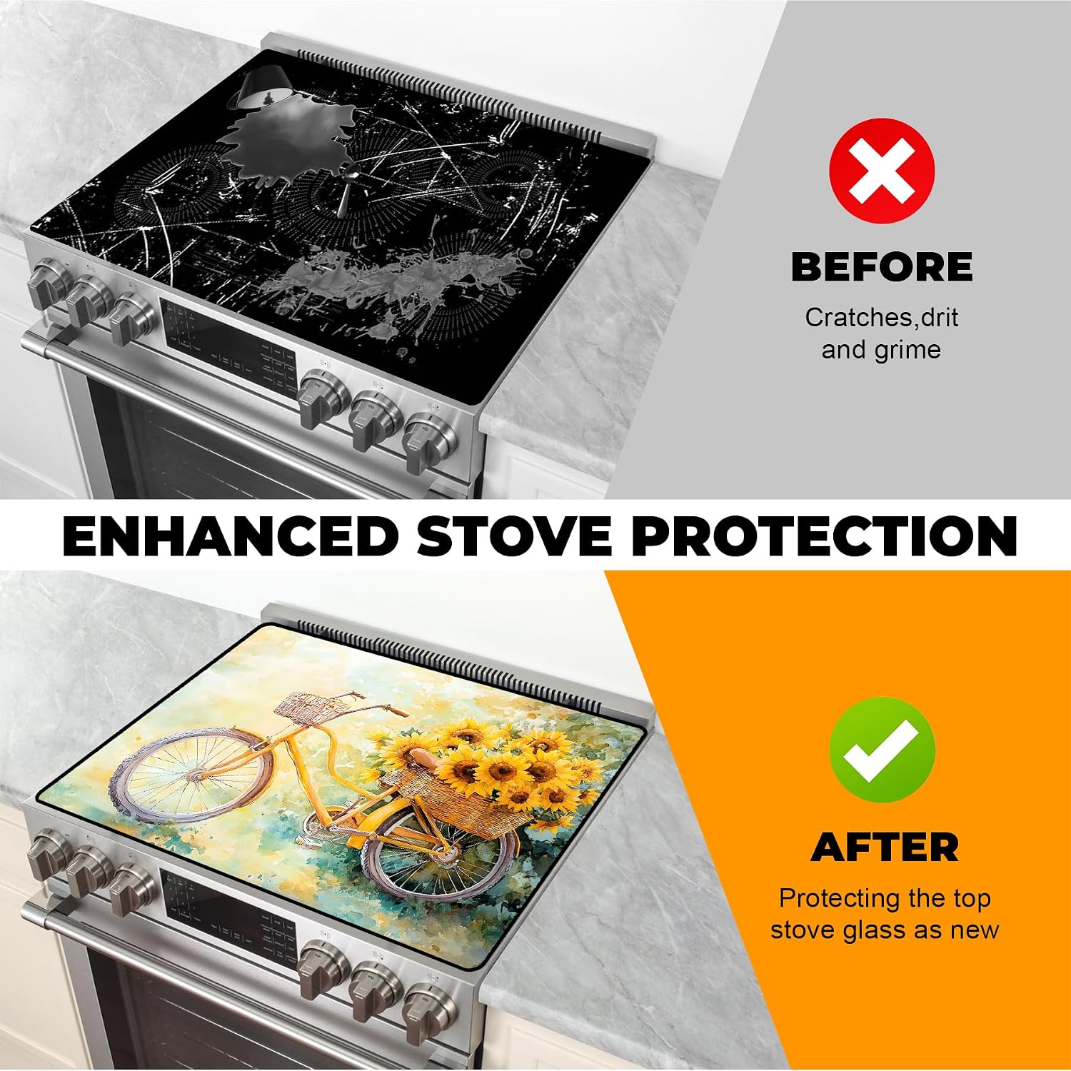 Thumbnail 4 de BSFHH AAA01 Silicone Stove Top Cover, Non-Slip, 28.5" x 20.5