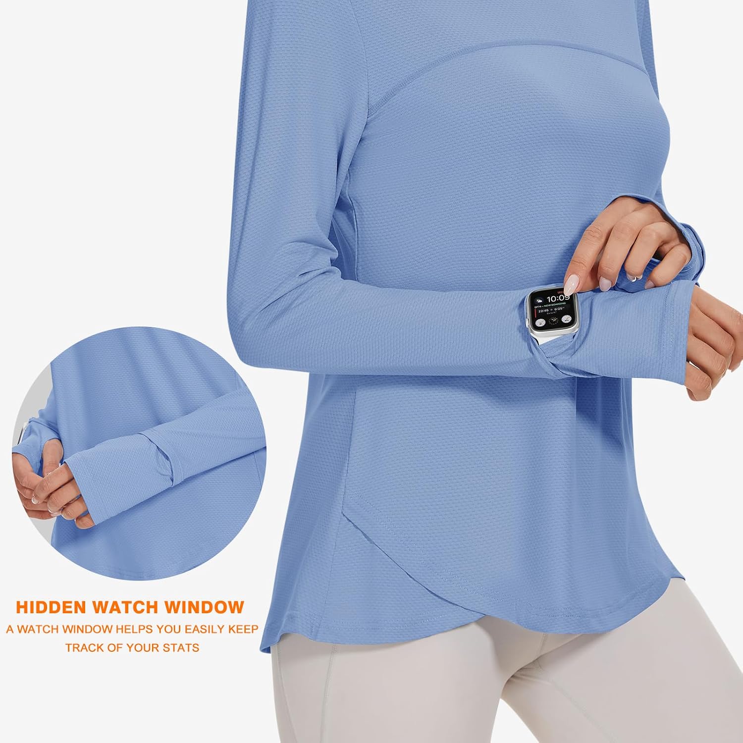 Thumbnail 3 de IECCP Women’s Long Sleeve Workout Shirt with UPF 50+ Sun Protection