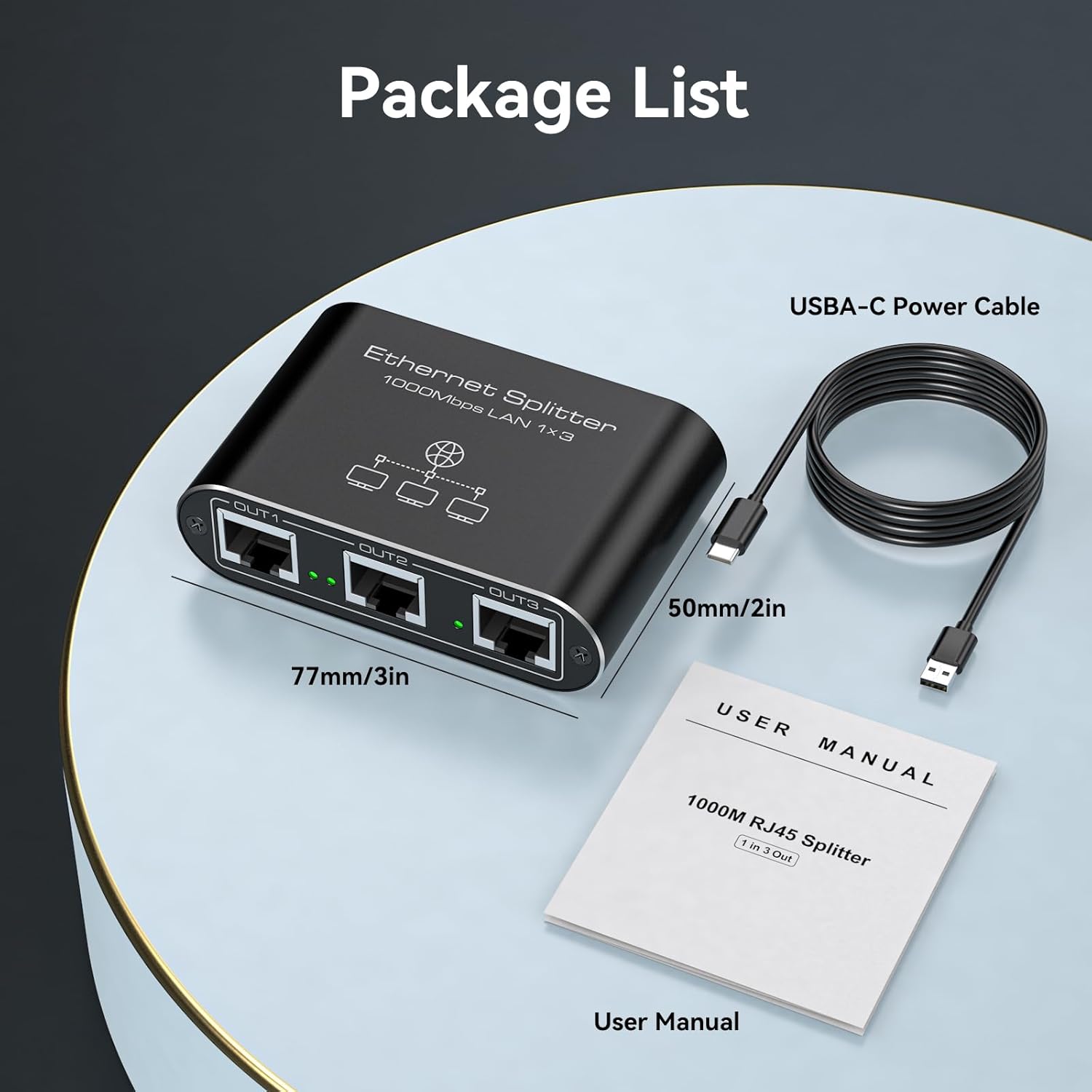 Thumbnail 6 de VEDINDUST LAN Switch 1 Auf 3 1000Mbps