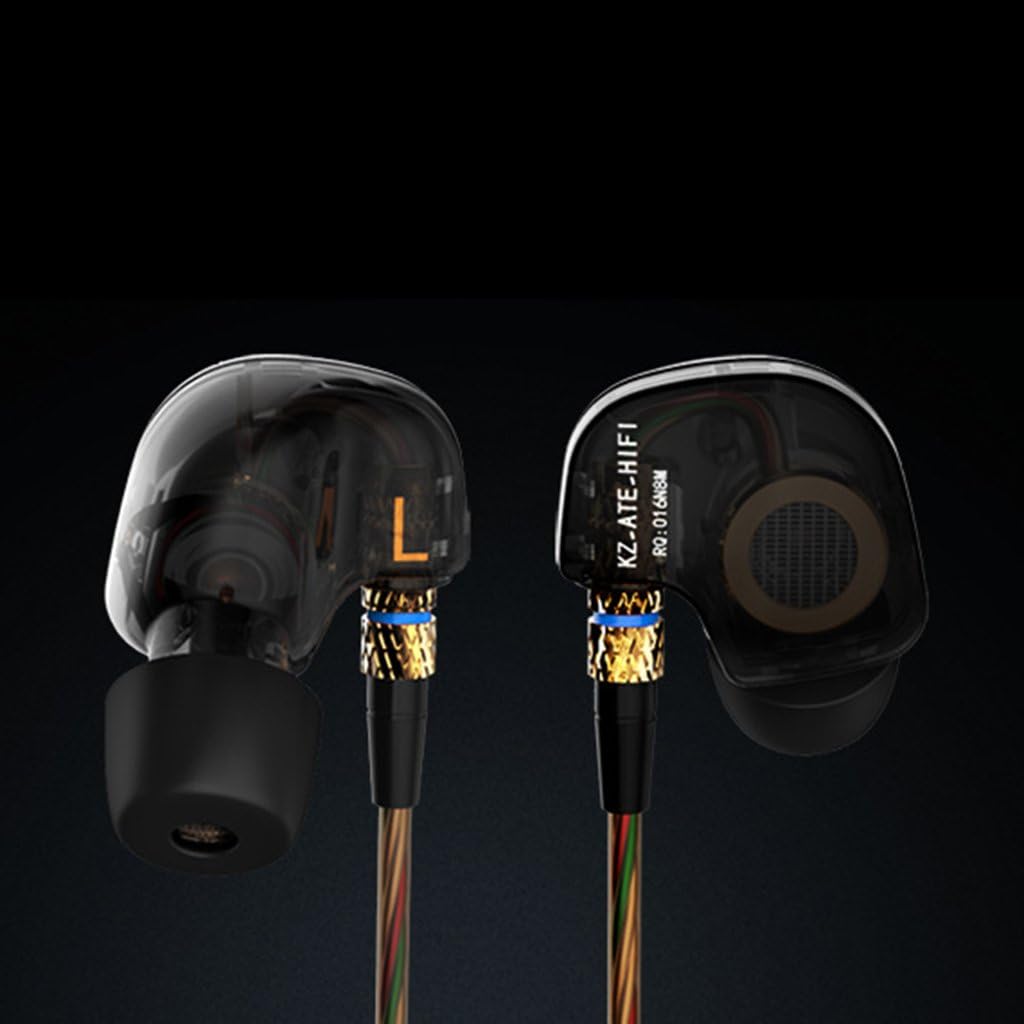 Detalle 1 de Kingriz FBA_4330330199 ATE In-Ear Earphones, Black, 3.5 mm Jack