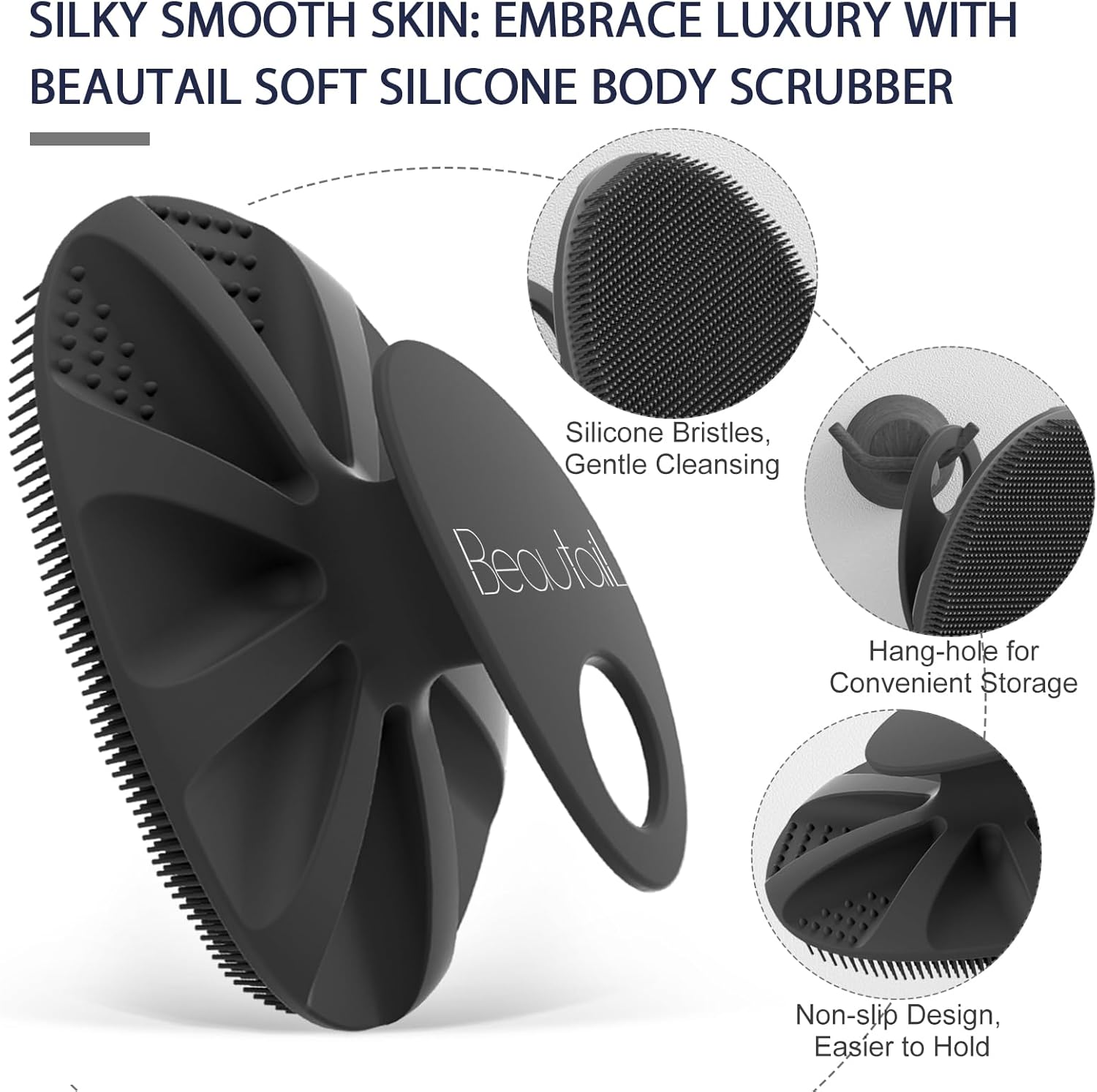 Detalle 2 de BEAUTAIL Silicone Body Scrubber 1 Pack