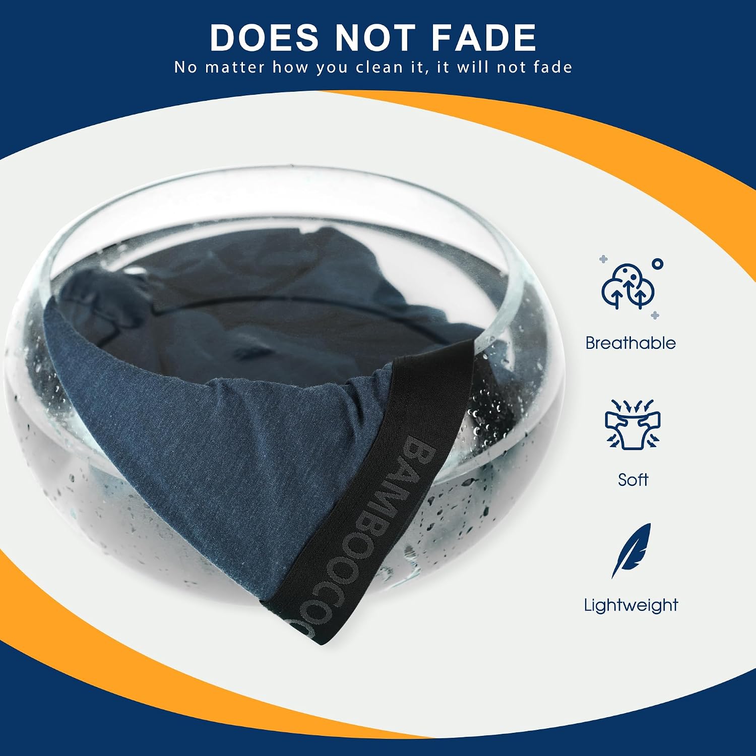 Detalle de BAMBOO COOL Men's Breathable Boxer Briefs with Fly and Moisture-Wicking Design