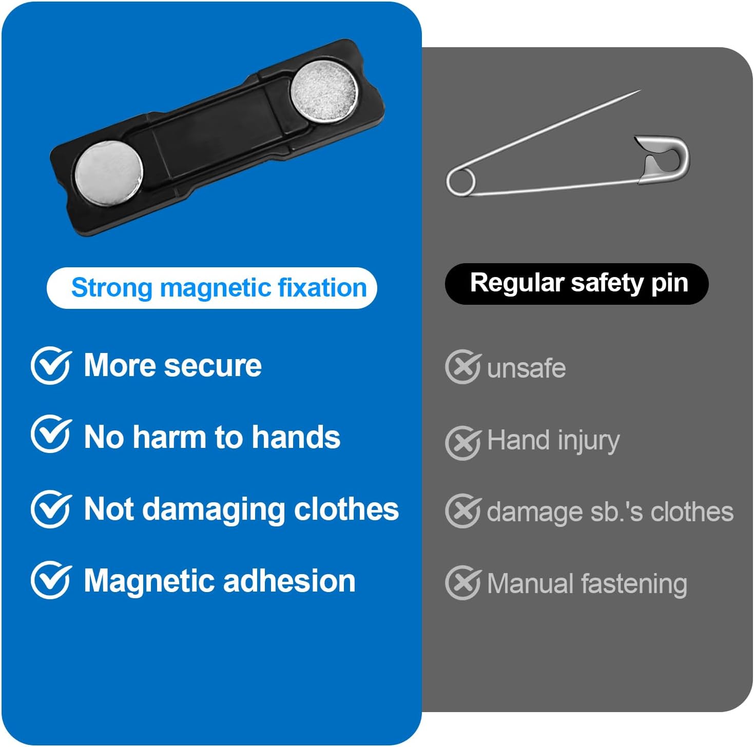 Detalle 2 de Namensschilder Magnet 10er Set 72×35 mm