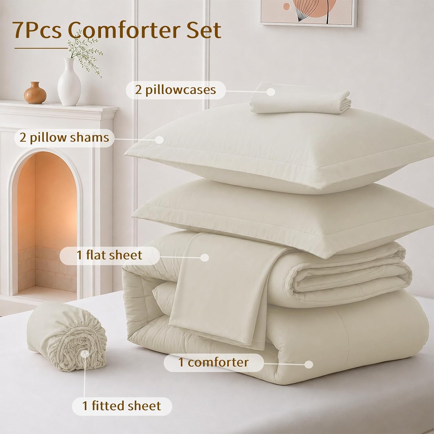 Thumbnail 6 de FUANNA Queen Comforter Set, 7-Piece