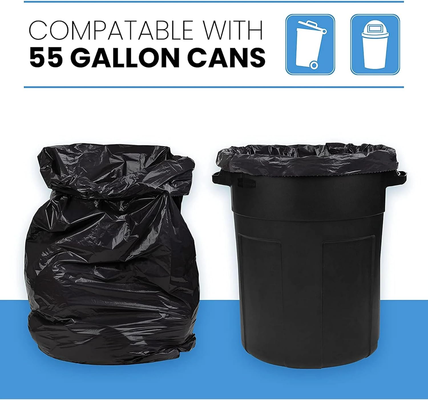 Thumbnail 2 de ToughBag 55 Gallon Heavy Duty Trash Bags 🗑️