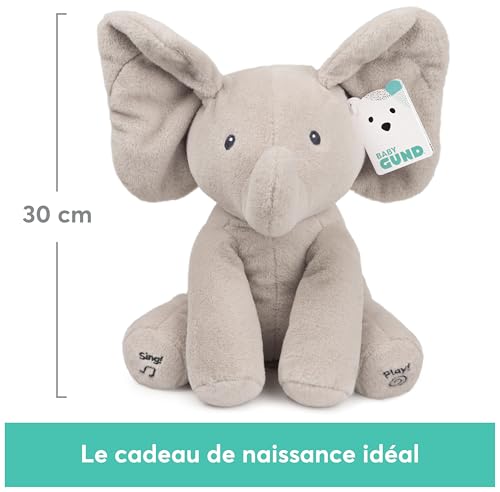 Thumbnail 1 de GUND Flappy L'Éléphant – Peluche interactive pour bébé