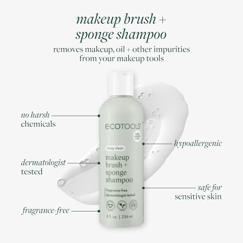Thumbnail 2 de EcoTools Makeup Brush + Sponge Shampoo 8 fl. oz