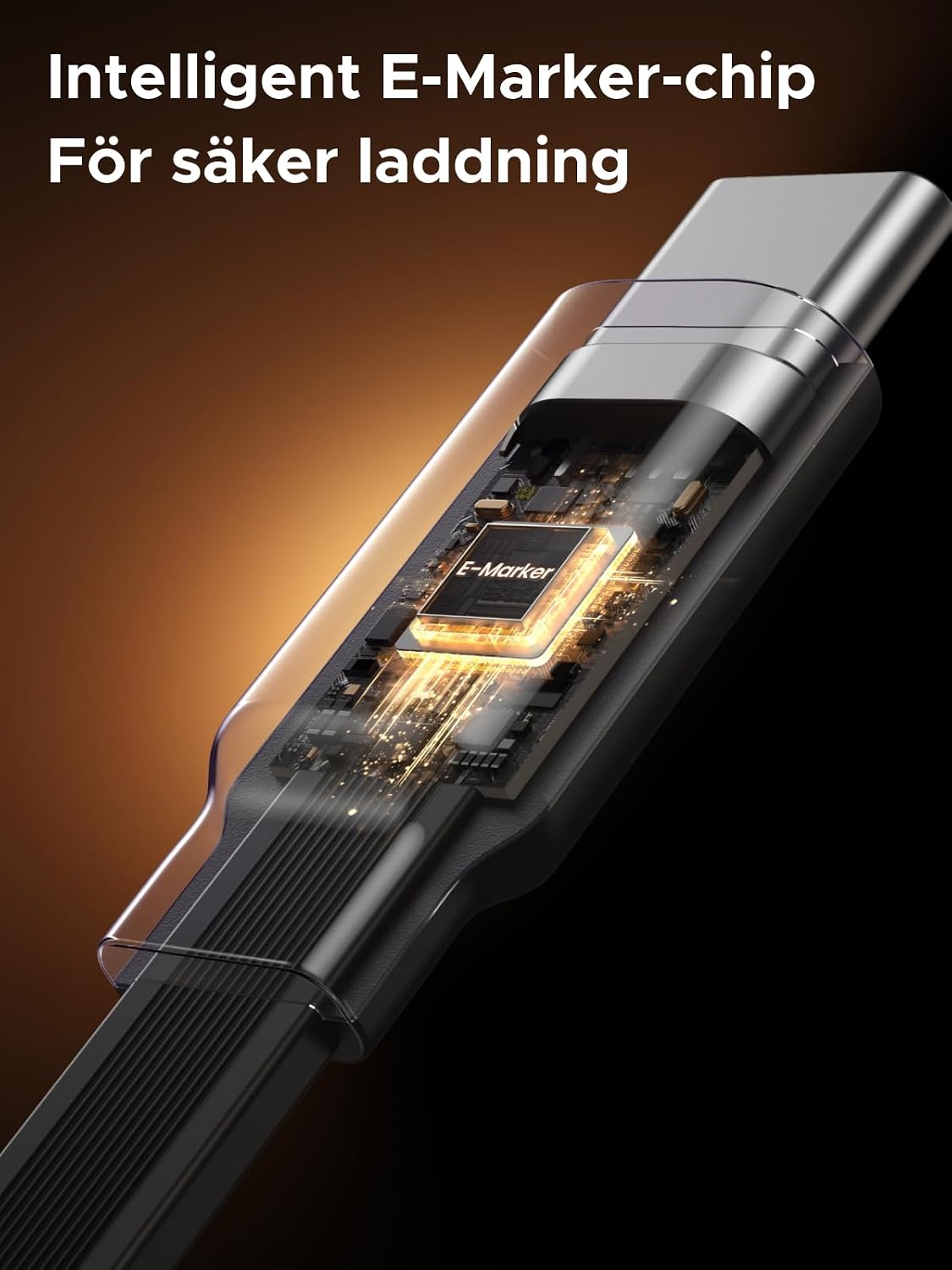 Thumbnail 3 de UGREEN USB-C-kabel 100 W, 1 m – infällbar med PD 3.0 och PPS