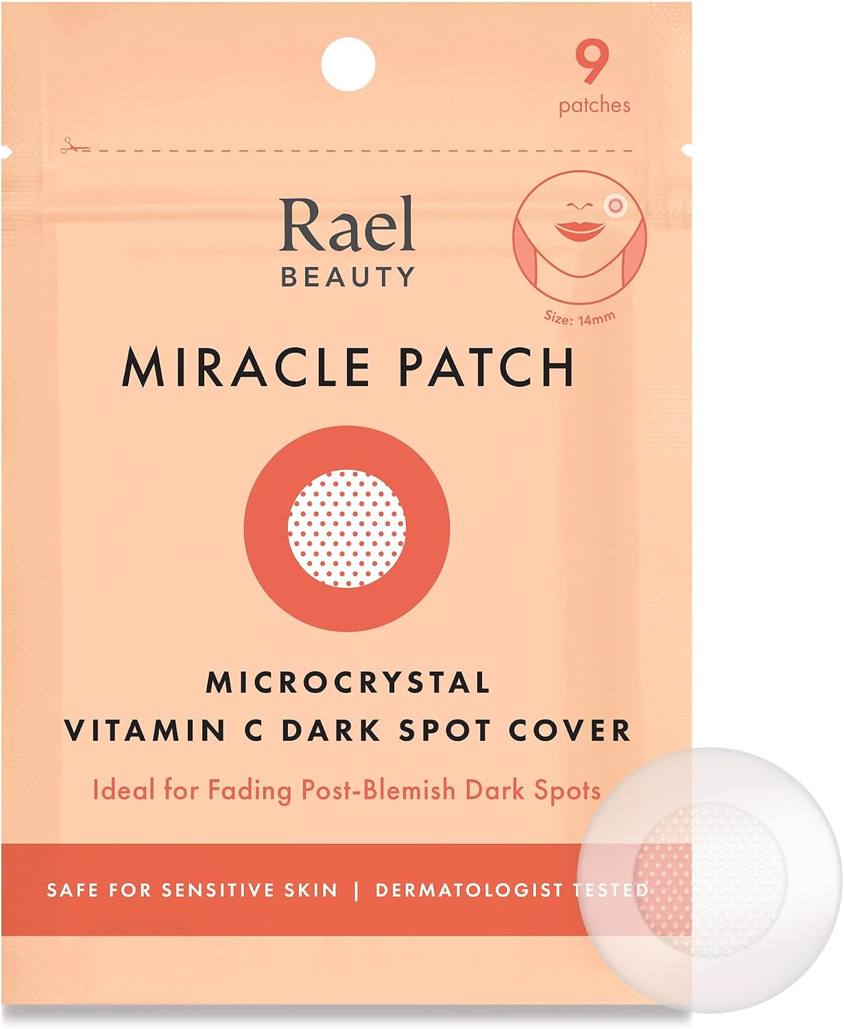 Detalle de Rael Dark spot Microcrystal Vita C-pleisters voor donkere vlekjes, 9 stuks
