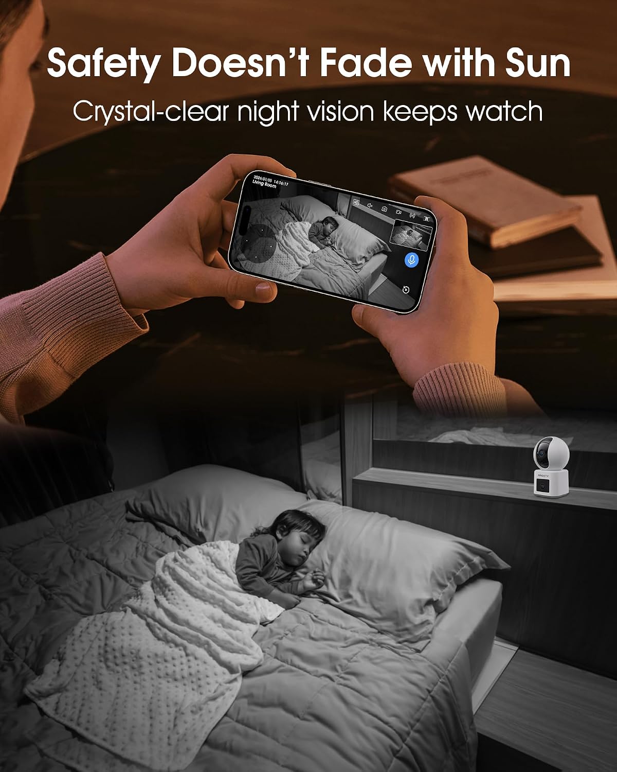 Thumbnail 6 de ARCCTV Y3 Indoor Security Camera, 360° Dual-Lens 2‑Pack with 24/7 Recording