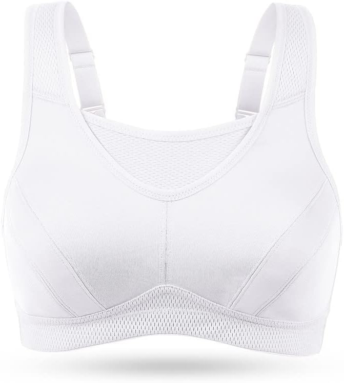 Detalle 2 de Wingslove High Impact Sports Bra for Women Plus Size Non Padded Wirefree – Bounce Control