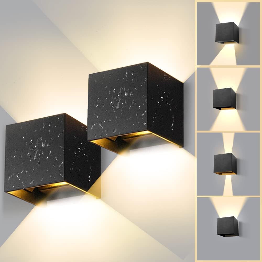 Detalle de CHENBEN Aplique Pared Exterior LED 12W 3000K IP65
