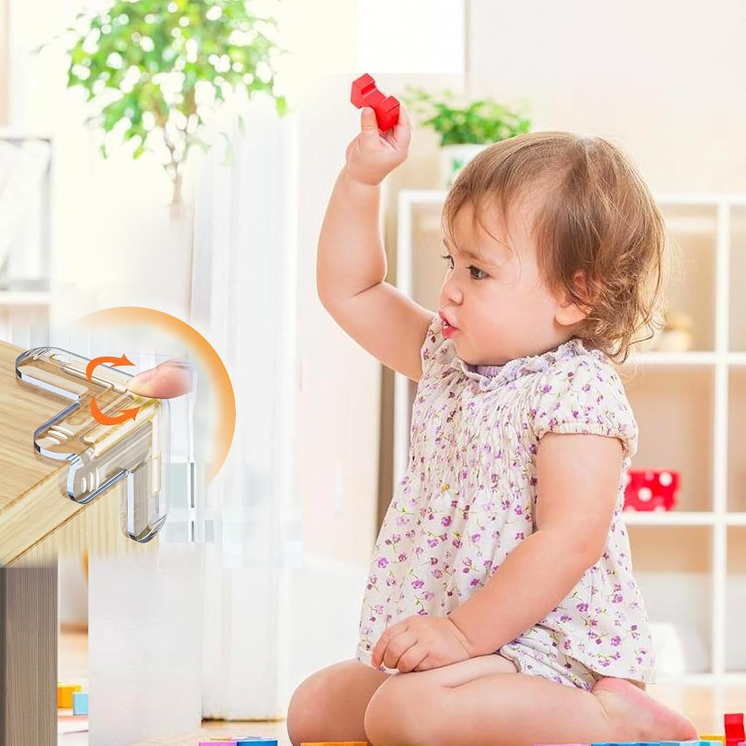 Detalle de 20 Stück T-Shape Eckenschutz Baby Kantenschutz aus klarem PVC-Silikon, selbstklebend – transparent