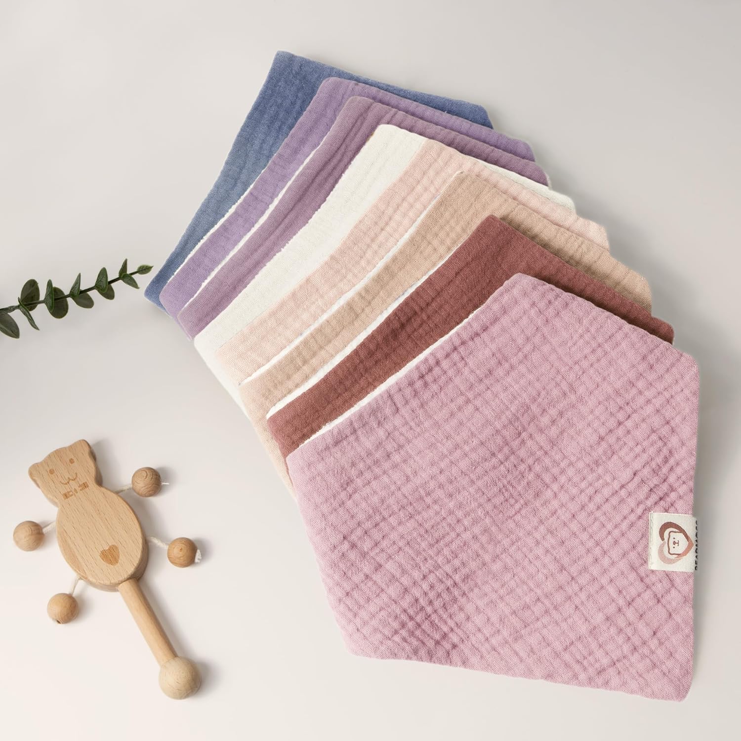 Thumbnail 6 de Bearmoss Lätzchen Baby Musselin Halstuch 8 Stück 👶