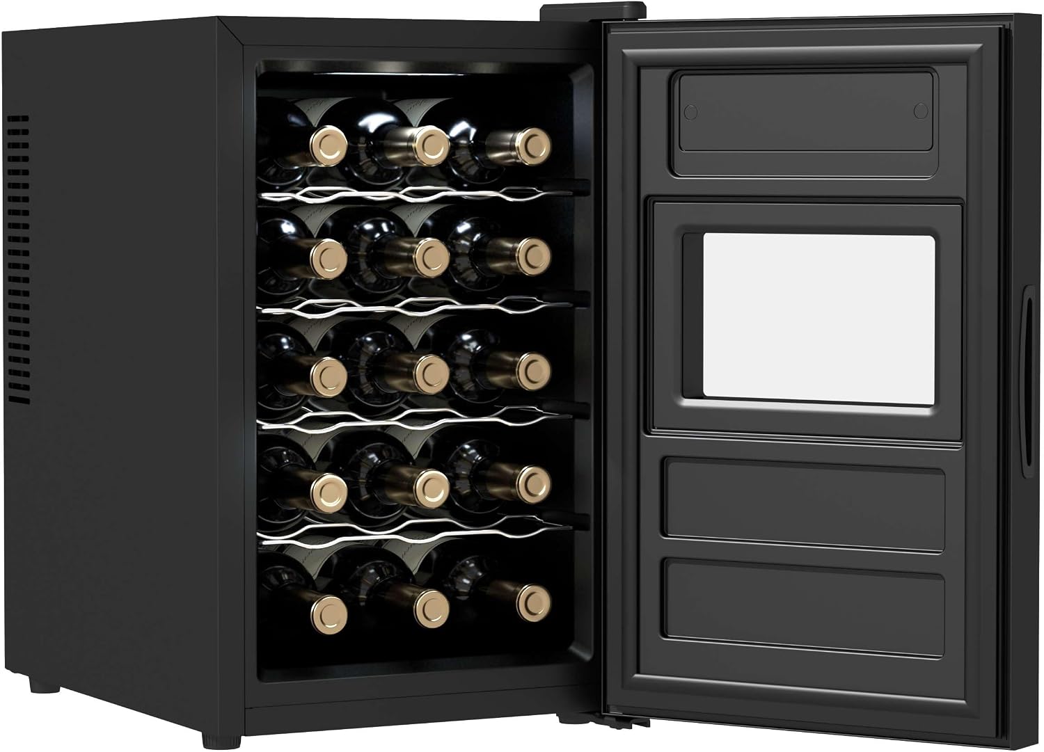 Detalle de Cecotec Vinoteca Bolero GrandSommelier 1550 🍷 Bodega 15 botellas