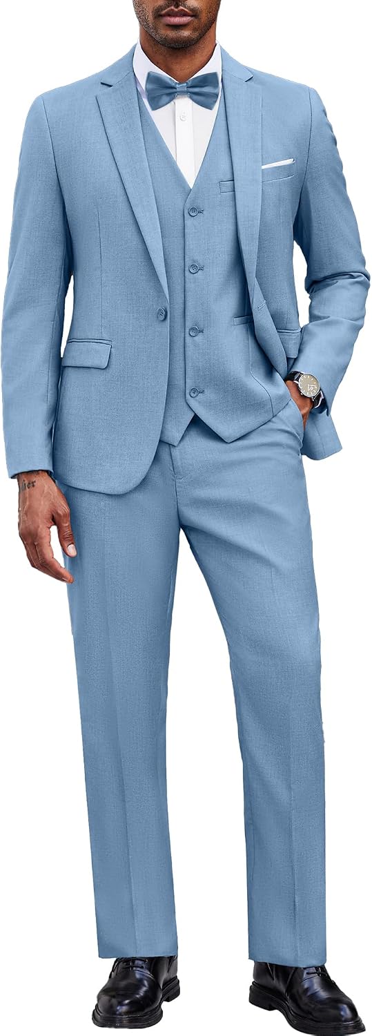 Thumbnail 4 de COOFANDY 3-Piece Slim Fit Suit Set