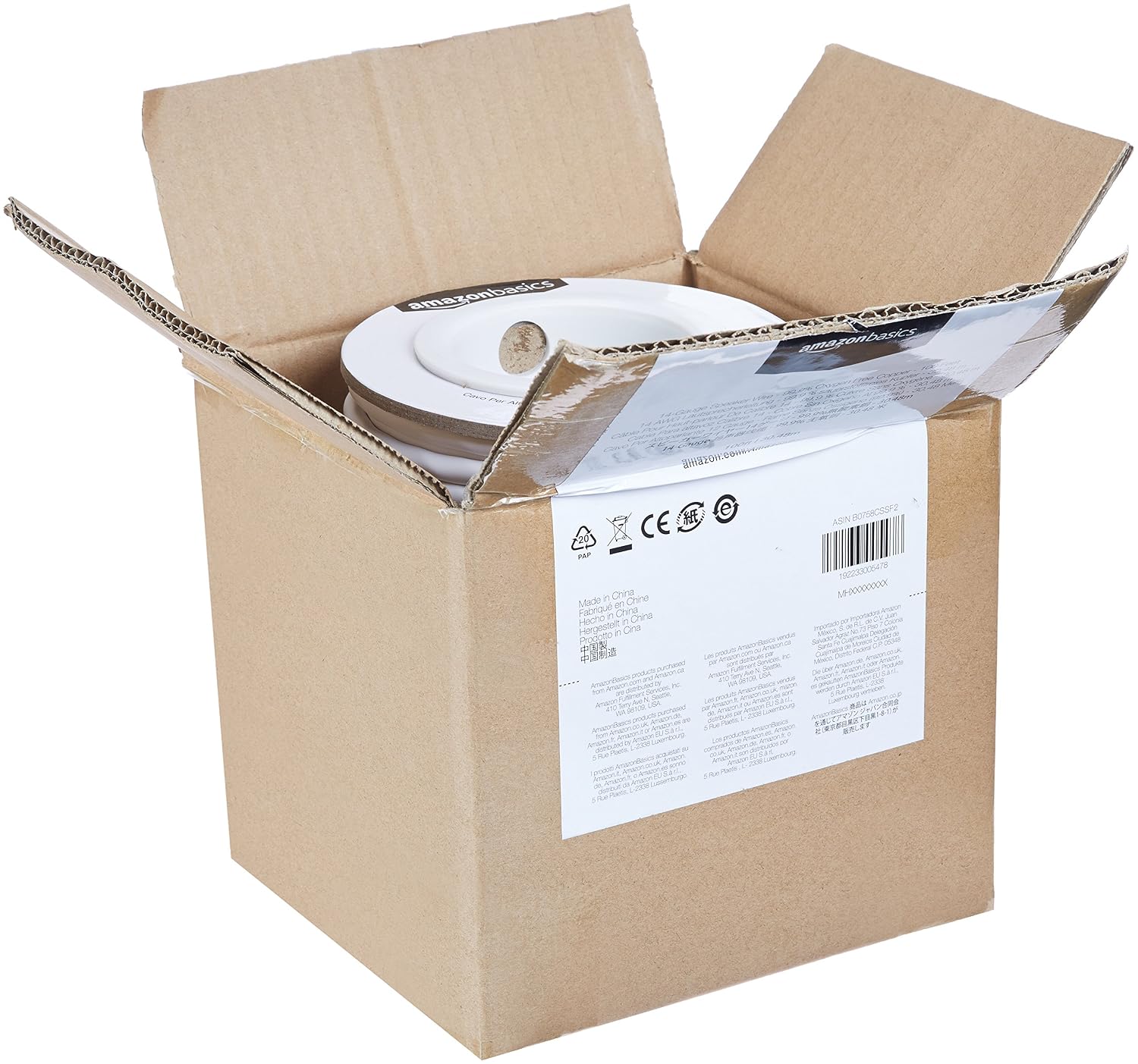 Detalle de Amazon Basics kabel głośnikowy 14 AWG, 30,5 m, miedź OFC 99,9%