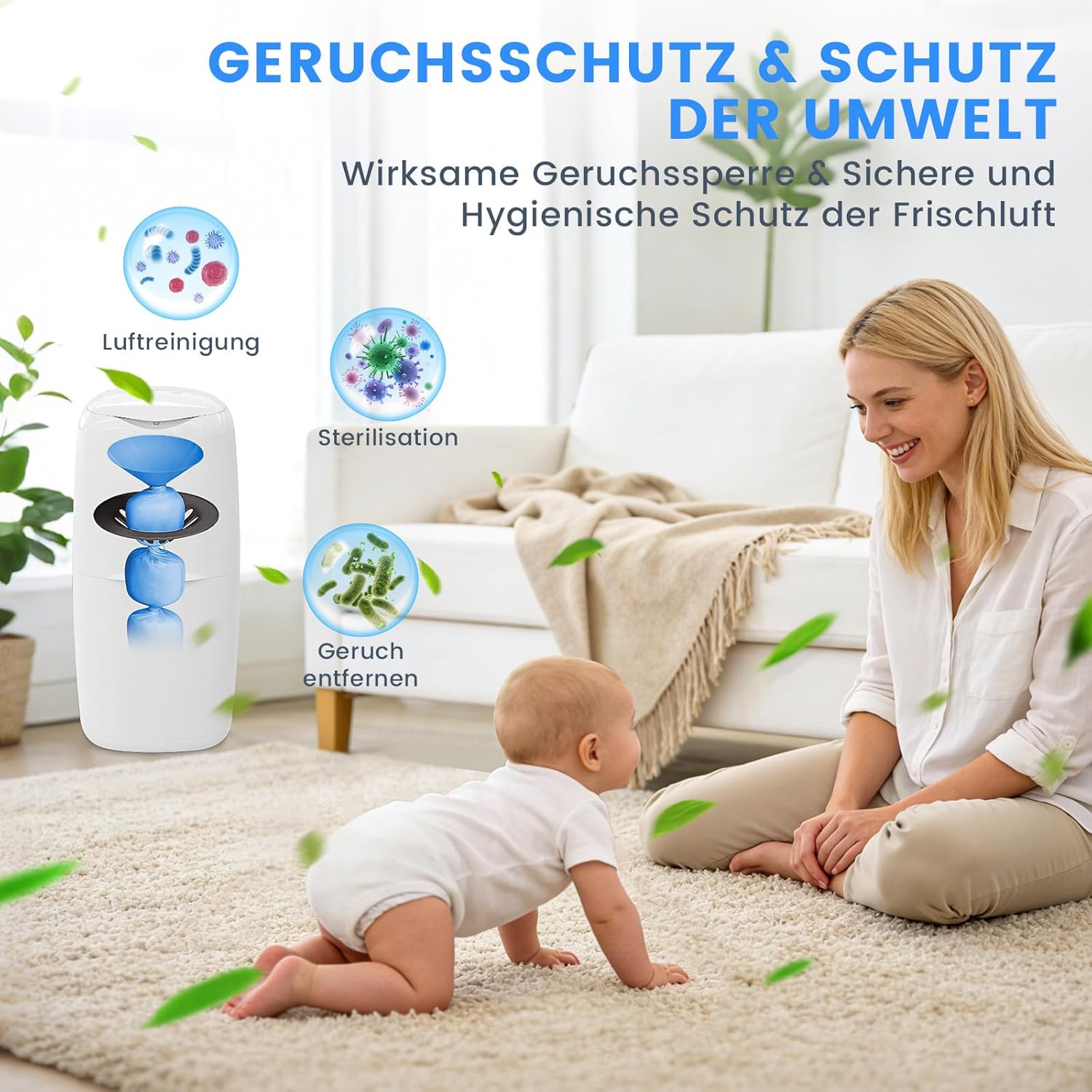 Thumbnail 3 de 12er Windeleimer Nachfüllkassetten (Nachfüllfolie) mit 4,5 m Folienbeuteln – geruchsresistent & einstechschutzstark