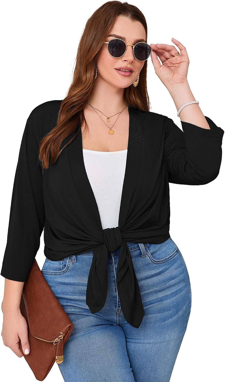 Detalle 2 de AusLook Women's Plus Size Cardigan