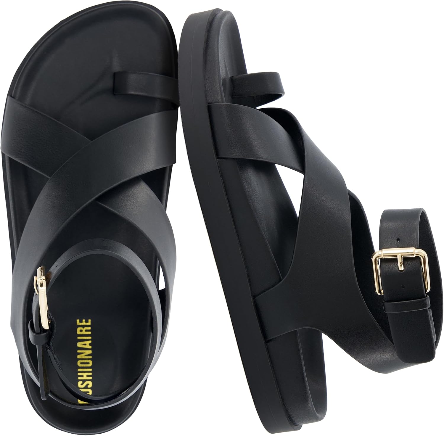 Detalle de CUSHIONAIRE Entry Women’s Ankle Wrap Platform Sandals with Adjustable Strap