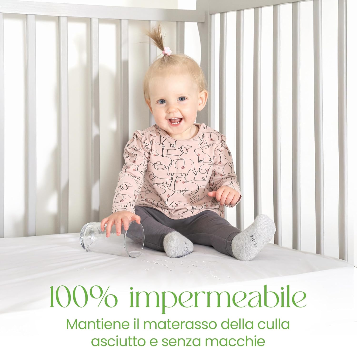 Thumbnail 2 de Copri-materasso Lettino 60x120 cm – 100% Bambù, respiro e igiene per culla Comfier Sleep