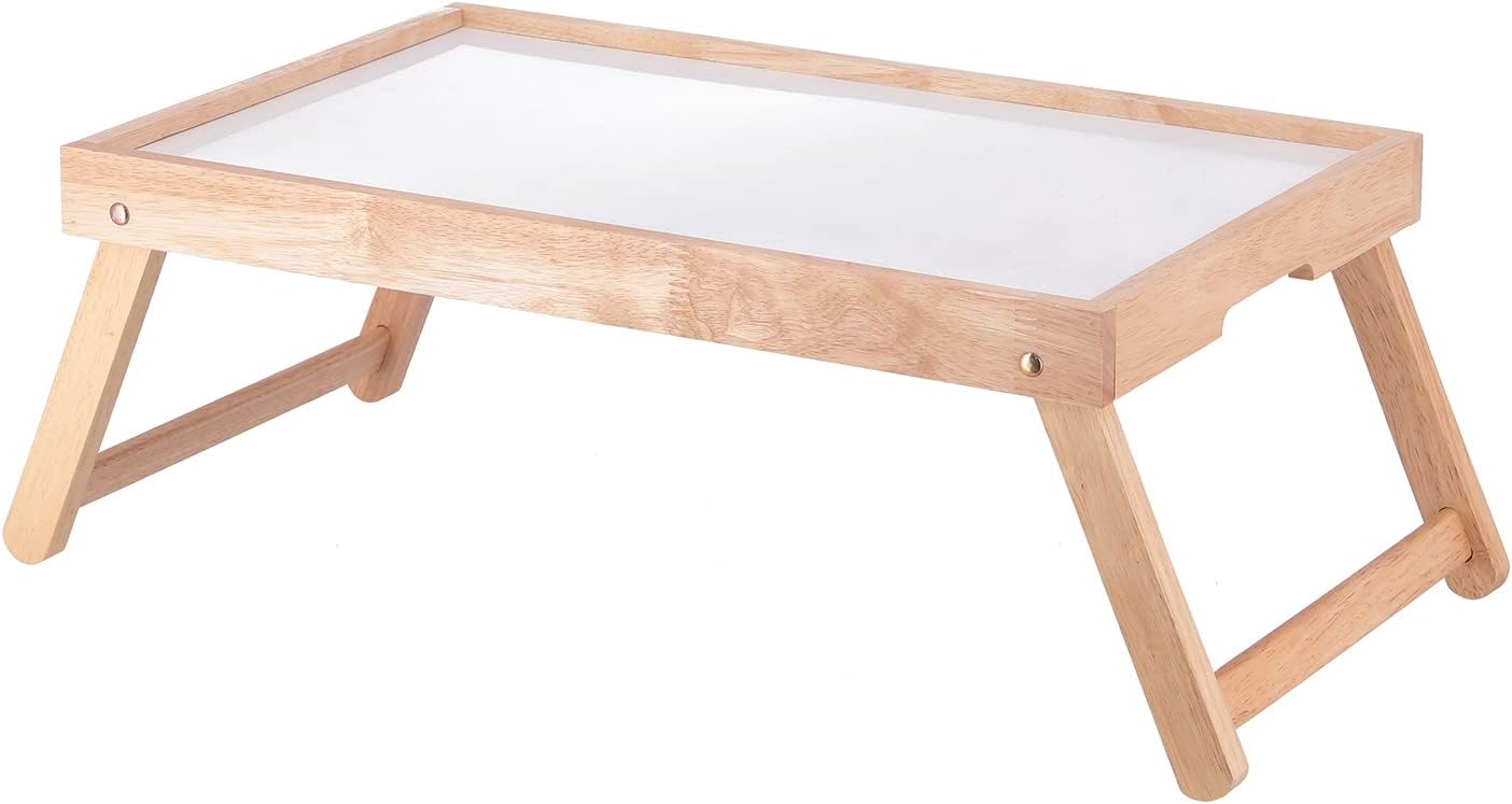 Detalle de 不二貿易 ボヌール 28683 折りたたみトレーテーブル 天然木 幅50cm