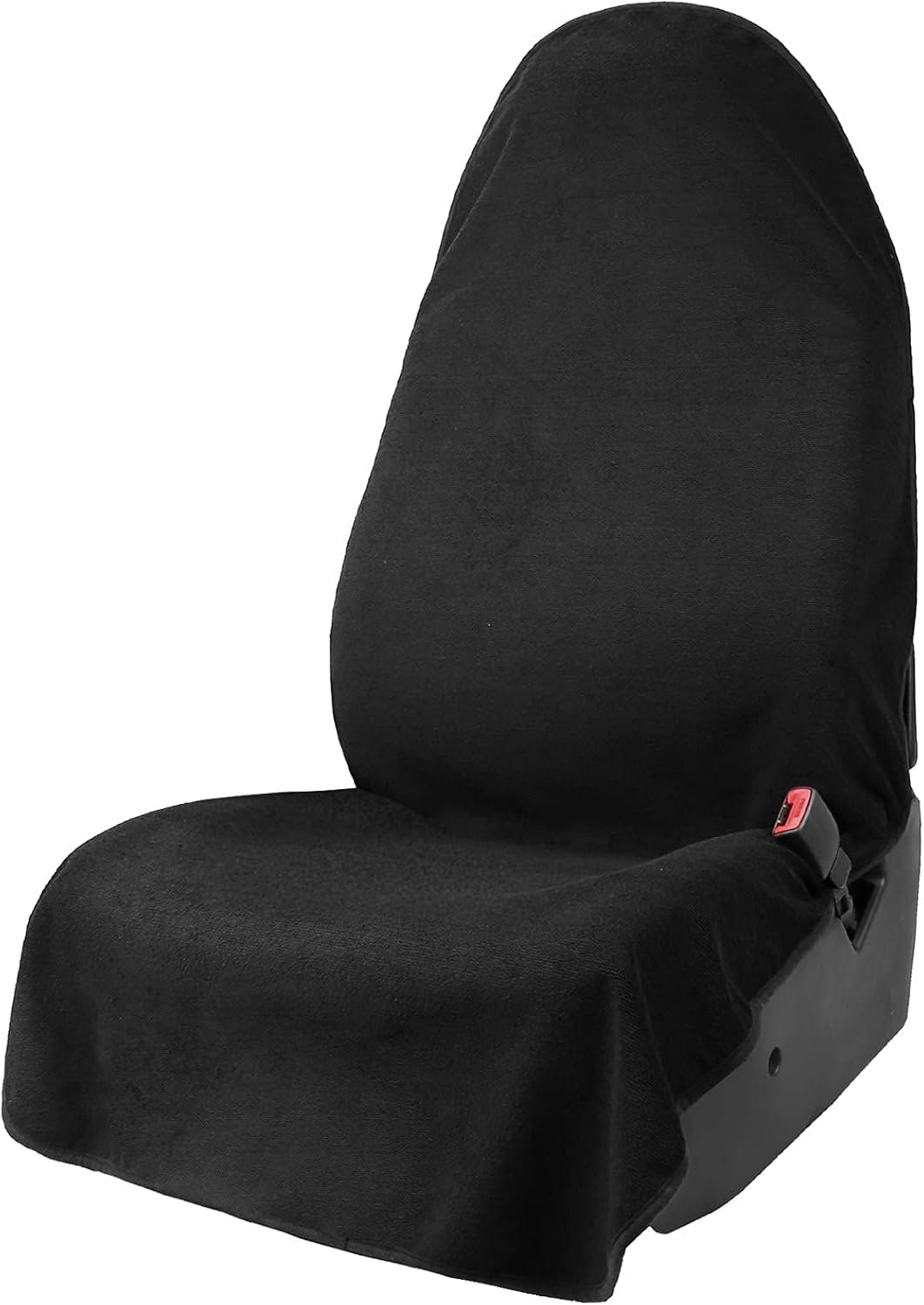 Detalle de Leader Accessories 2pcs Waterproof Towel Front Seat Covers – Black Non-Slip Interior Protector for Cars