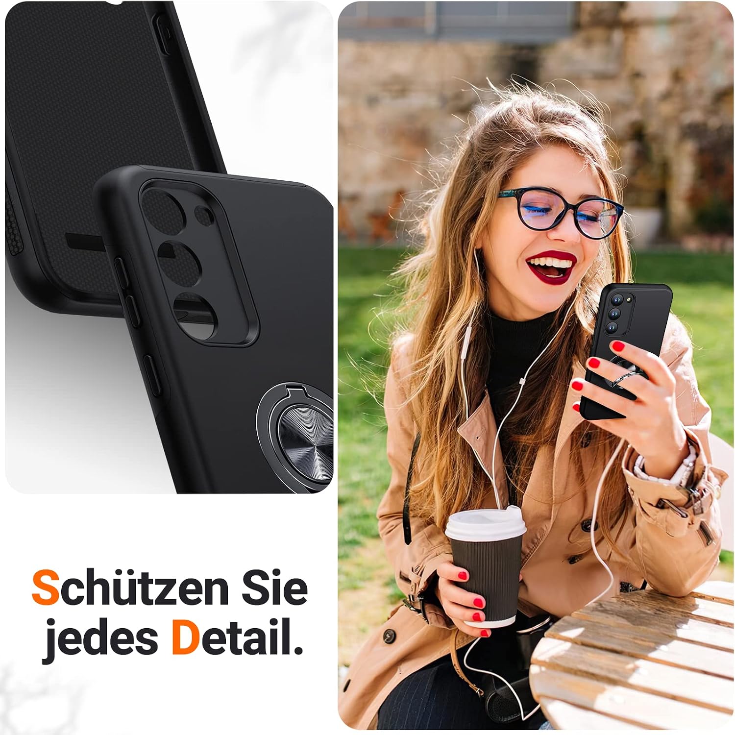 Thumbnail 6 de KOVASIA Galaxy S23 Hülle mit 360° Ständer