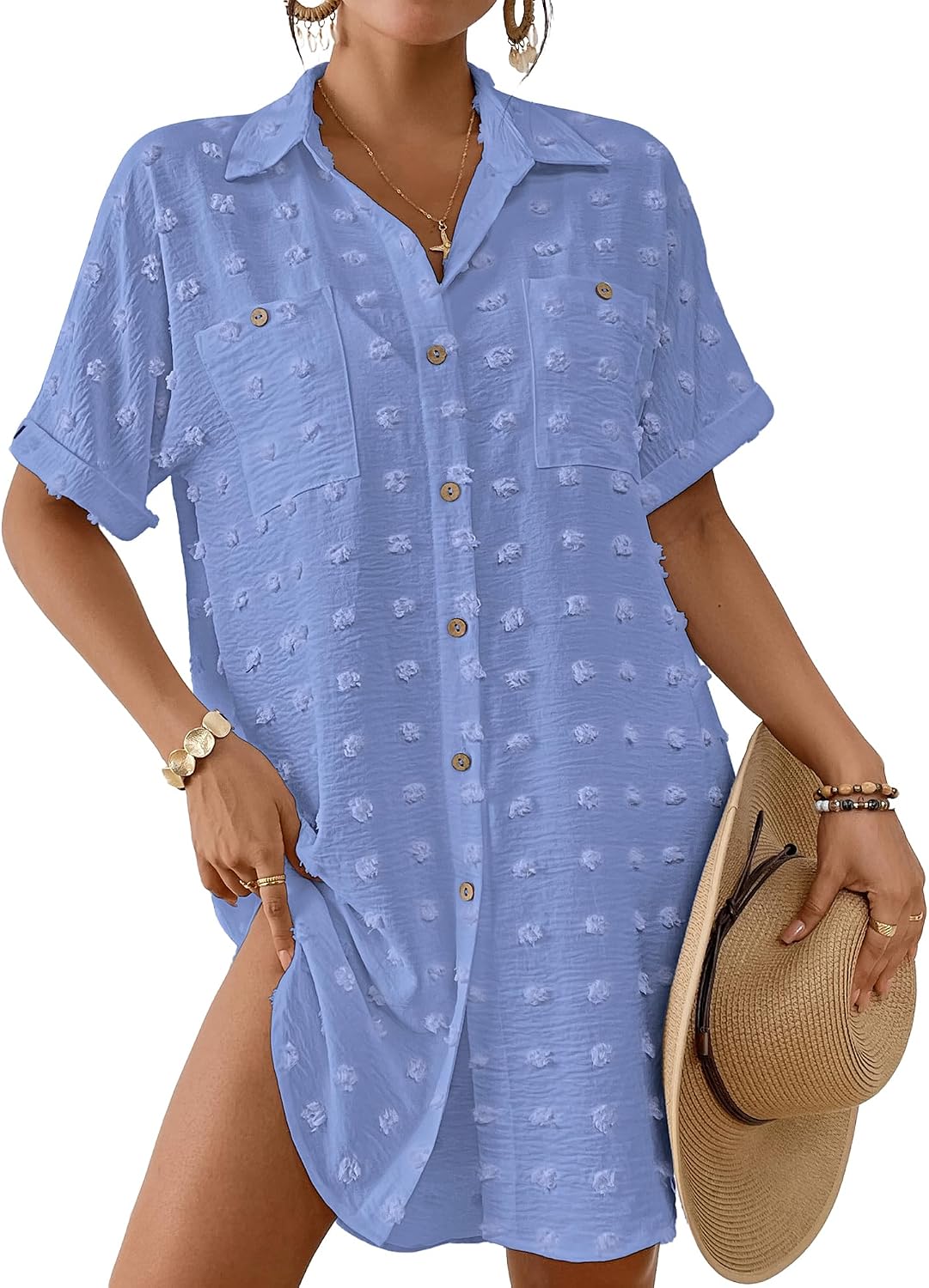 Detalle de Bsubseach Swiss Dot Coverup for Women