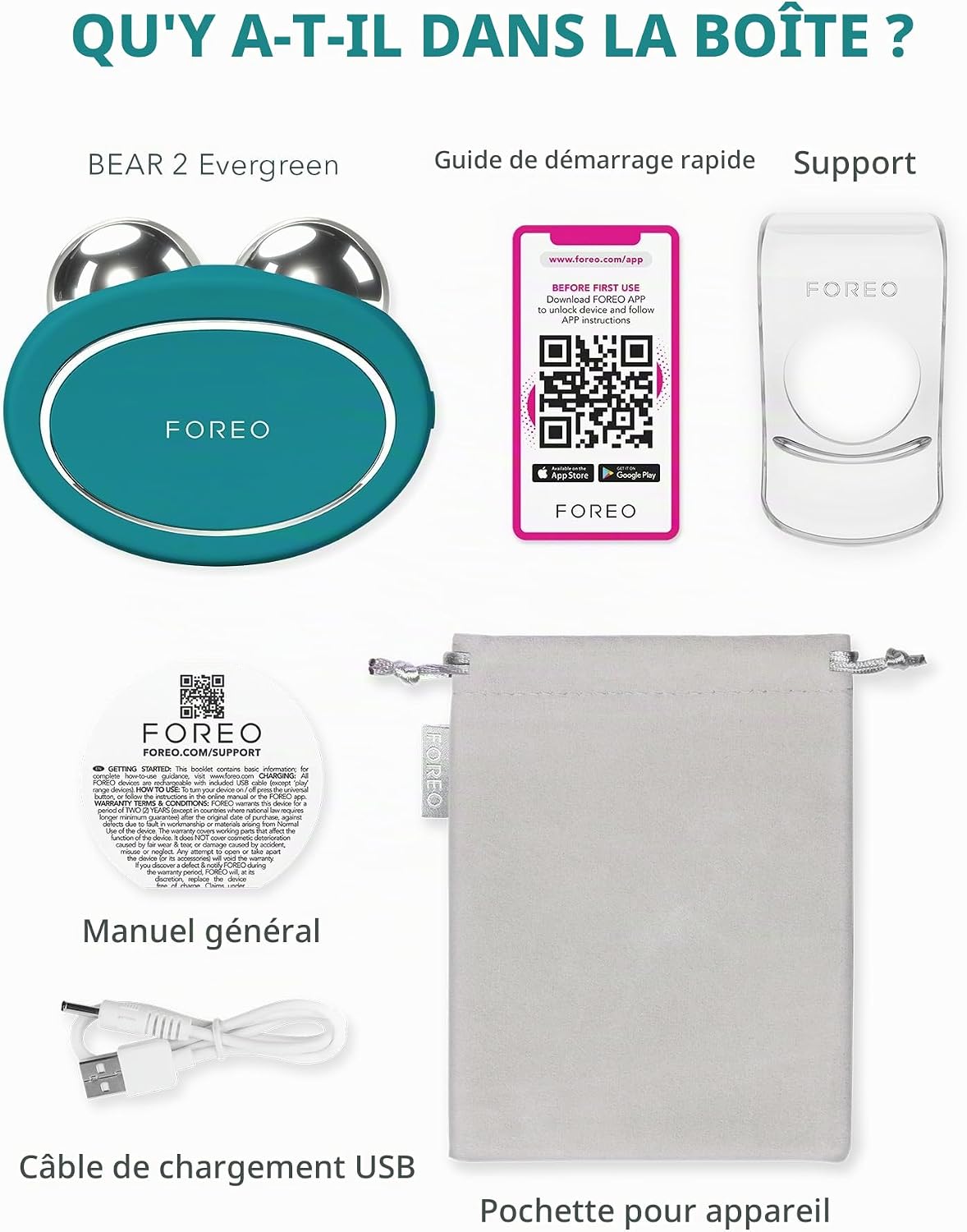 Detalle 2 de FOREO BEAR 2 – Appareil micro-courant visage liftant et tonifiant avancé