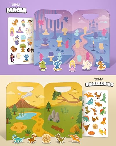 Thumbnail 8 de mycustomy Sticker Book FSC: 6 libros de pegatinas infantiles en 3D reutilizables (120 pegatinas) 1+