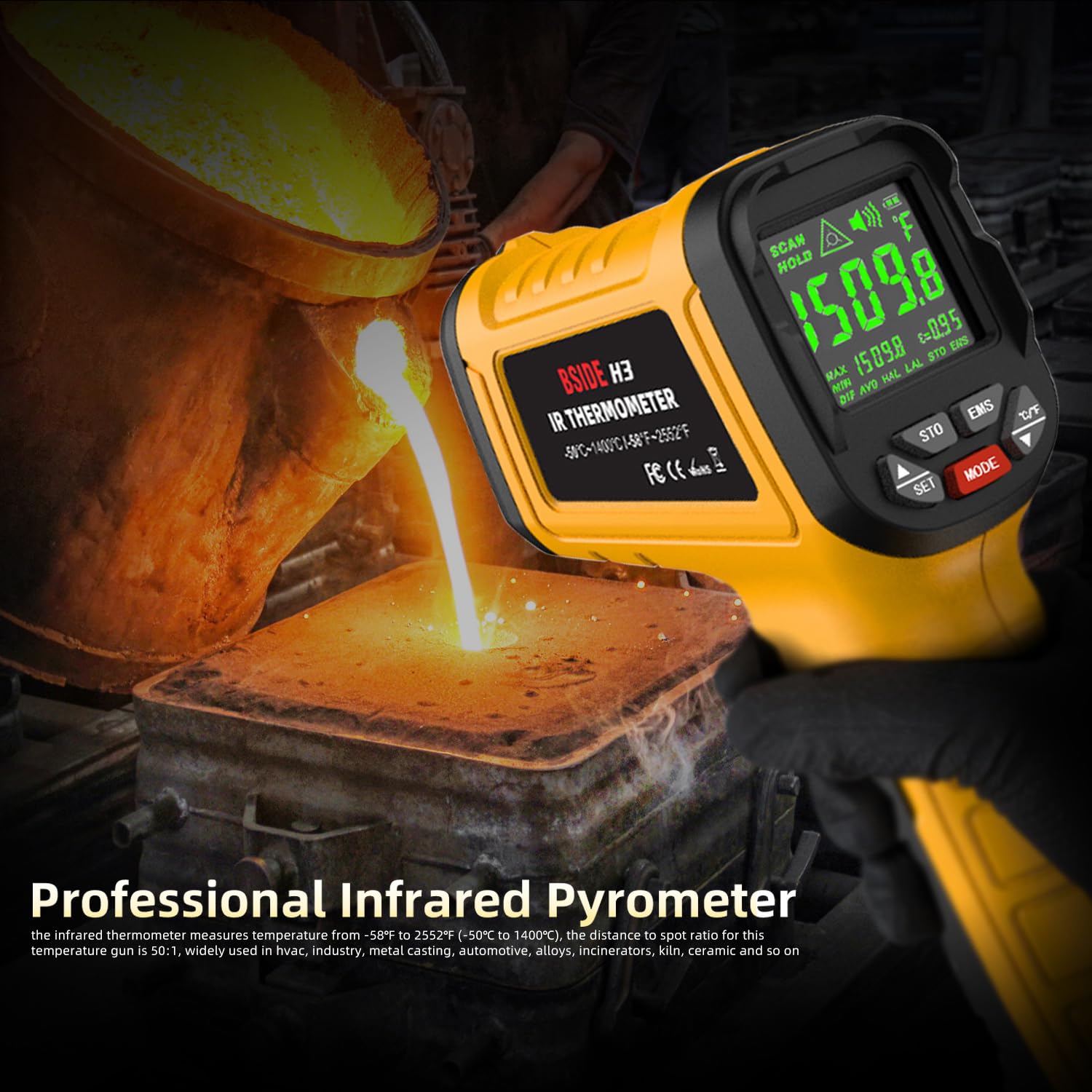 Detalle de BSIDE Infrared Thermometer