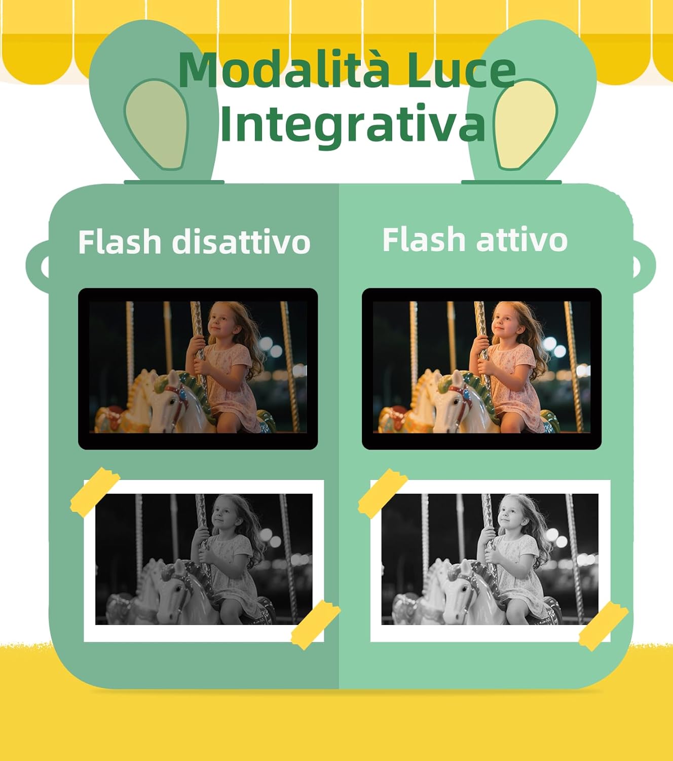 Thumbnail 4 de ORGSTA Macchina Fotografica Bambini istantanea con stampa da cellulare, video e MP3 (3–12 anni)
