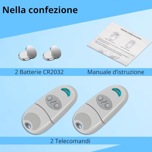 Detalle de Telecomando Cancello Universali 433,92 MHz – Soleilx (2 pezzi) compatibile Top 432EE/432NA/432EV/432A/432M/432S/T432