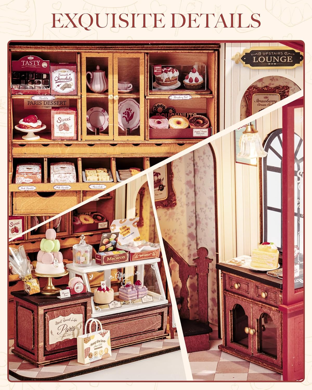 Detalle de Rolife Miniature Kit Conversation Dessert au Miel 4h