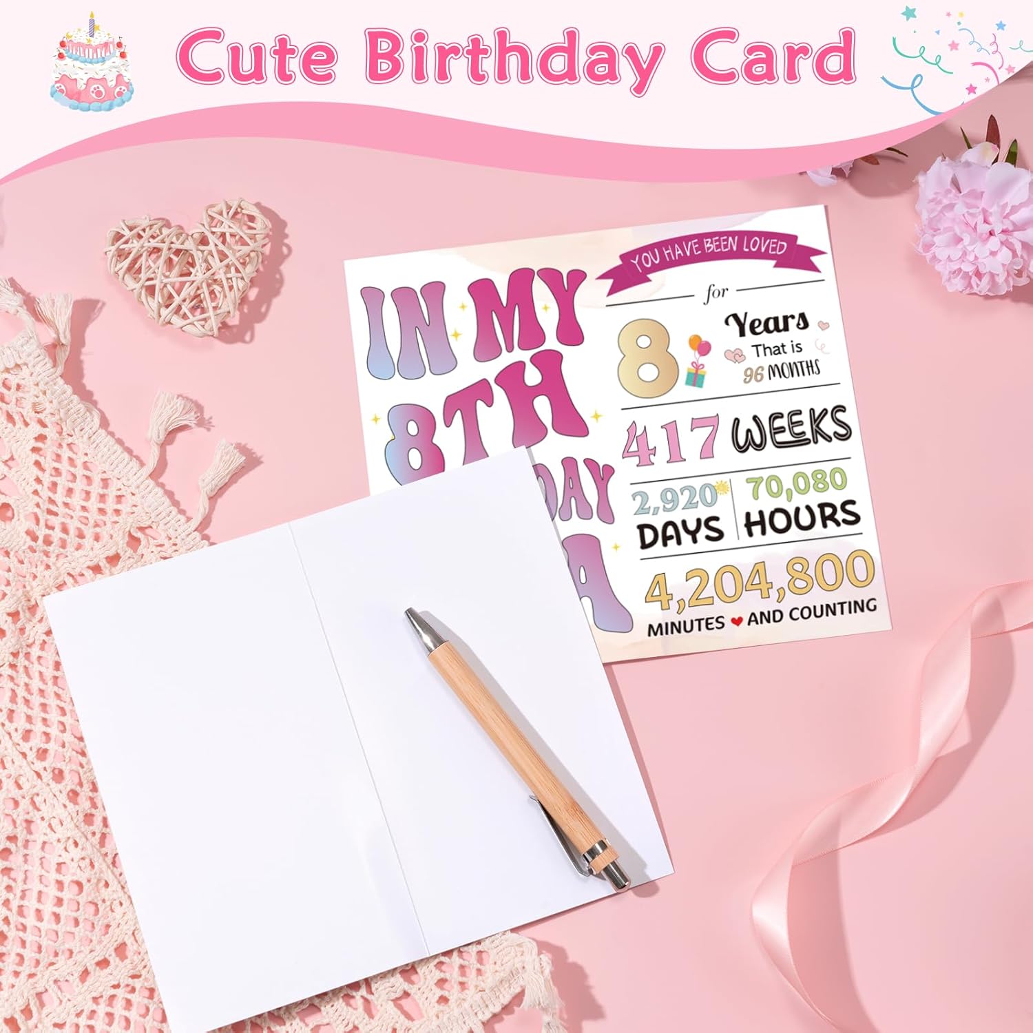 Thumbnail 4 de Frerdui 7-Year-Old Girl Birthday Gift Set with 16oz Glass Cup, Necklace & Accessories