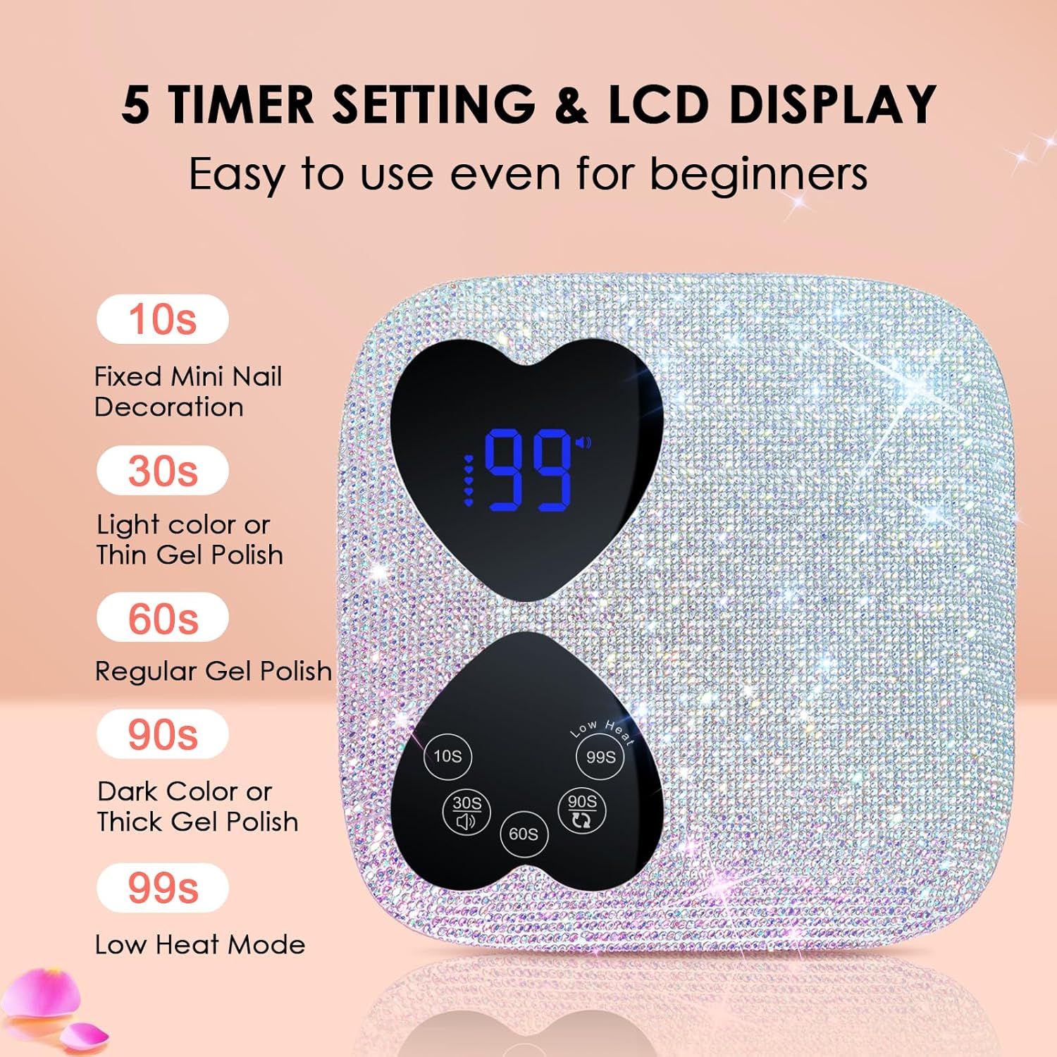 Thumbnail 3 de HUITINE 80W Cordless UV LED Nail Lamp