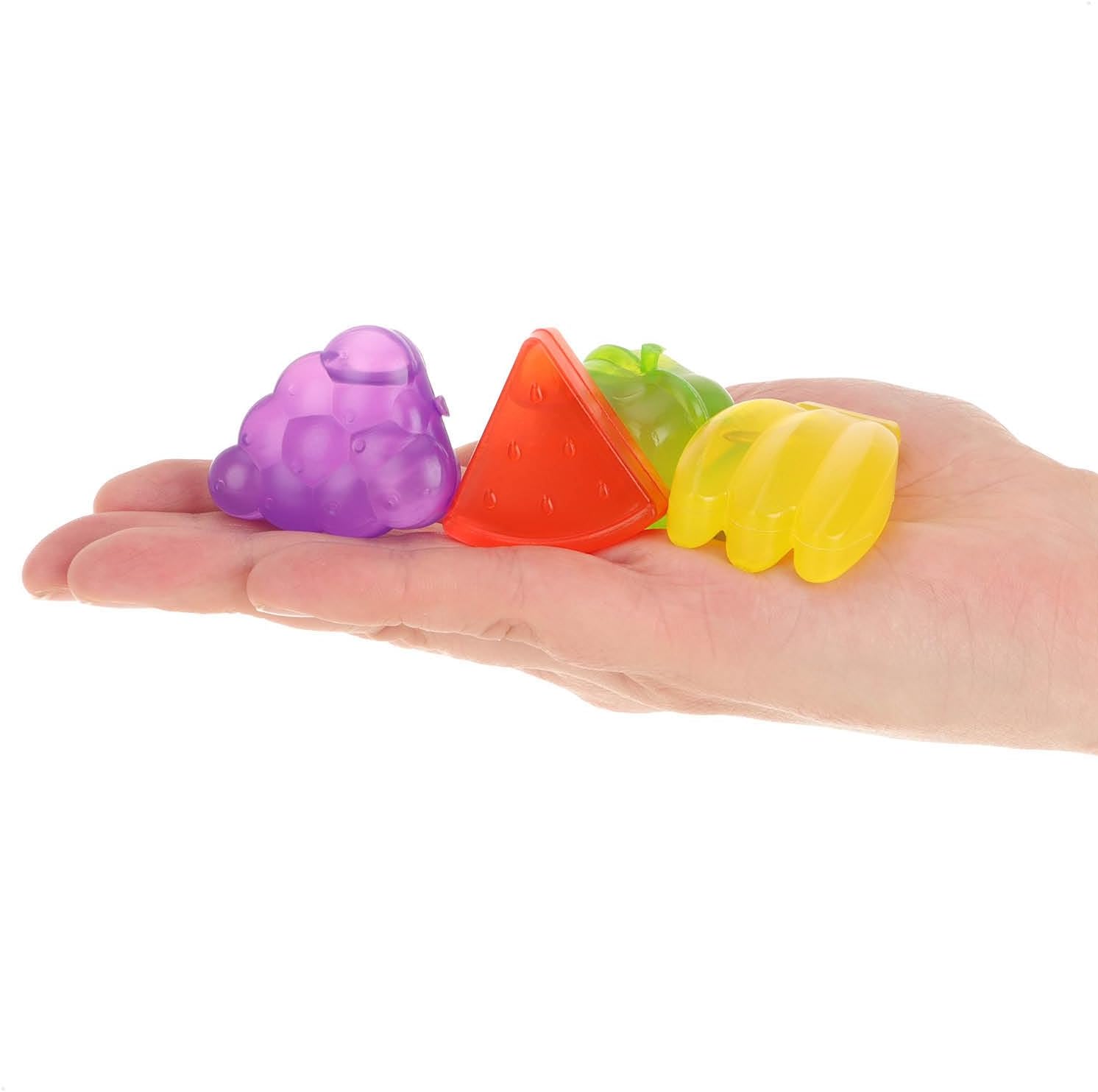 Detalle de com-four wiederverwendbare Eiswürfel (120 Stück) im Früchte-Design – Party-Eiswürfel zum Kühlen von Getränken