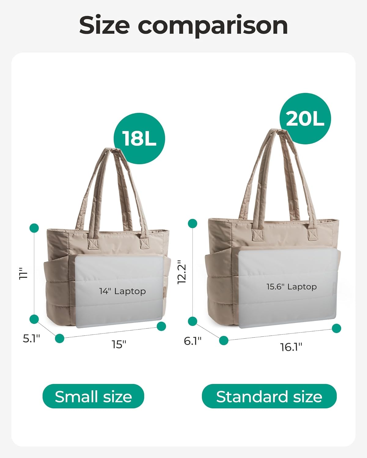 Thumbnail 2 de BAGSMART Lightweight Women’s Handbag with Compartments