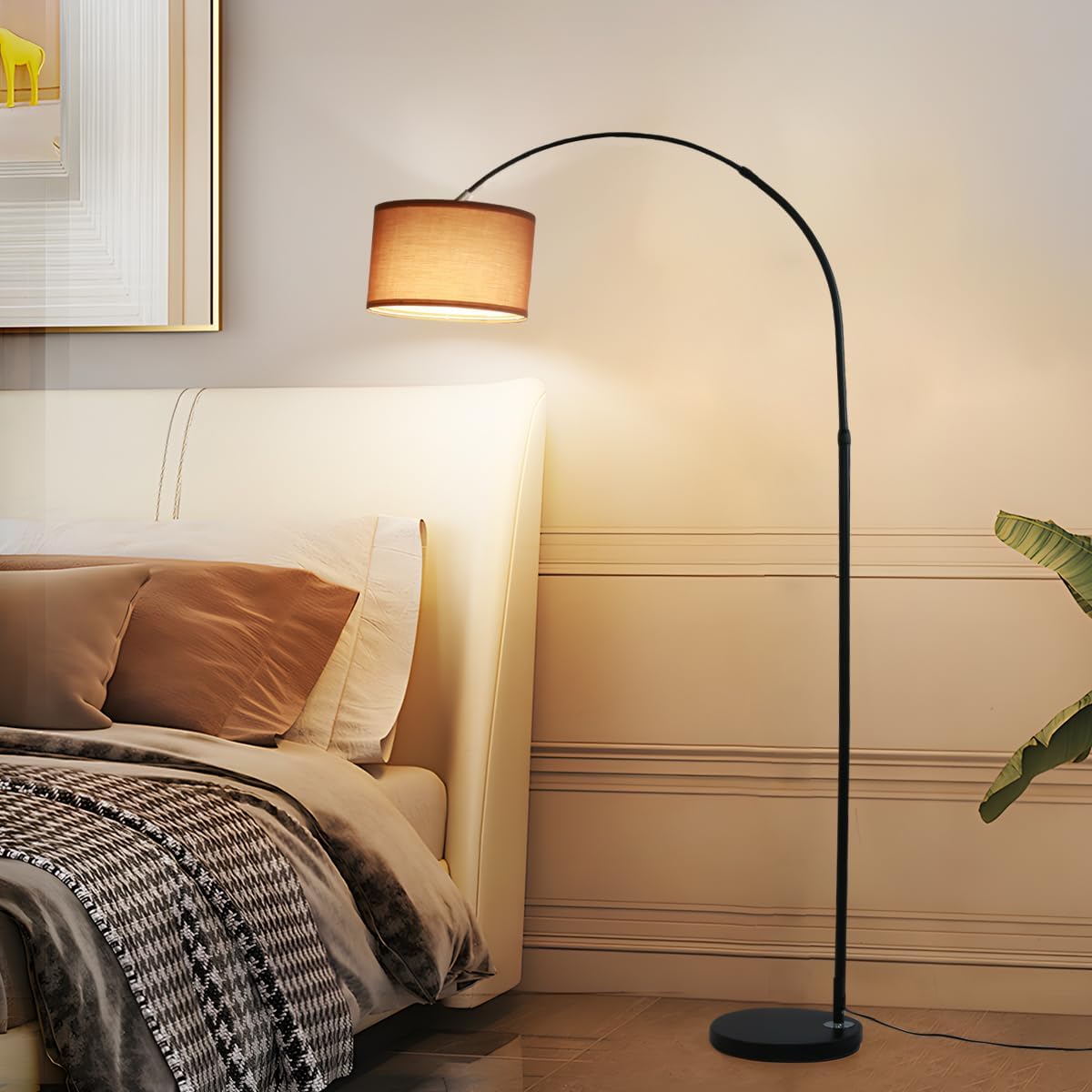 Detalle 2 de ANTNELICHT LUNA Lampada da Terra ad Arco Vintage – Illuminazione dallo stile nordico per soggiorno e camera