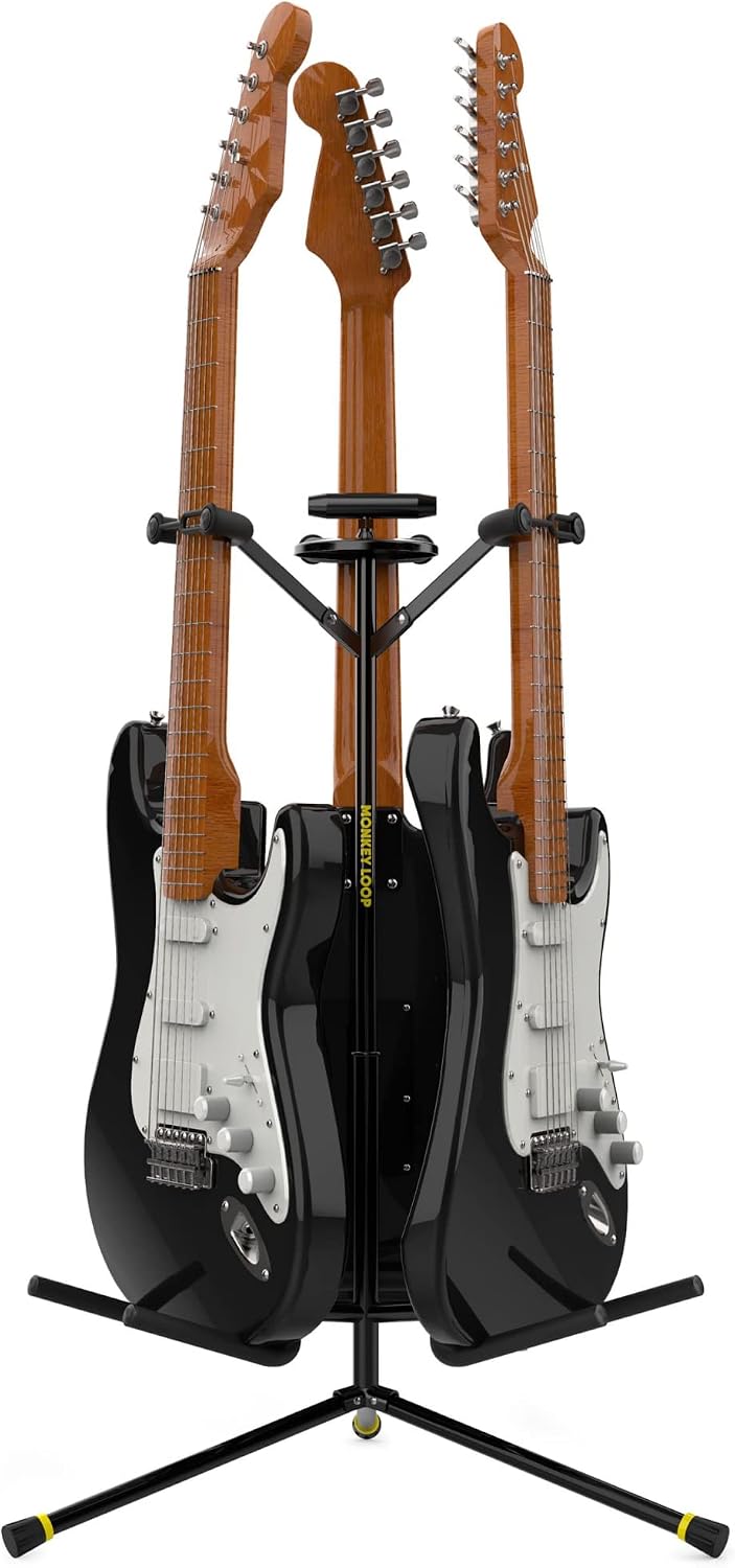 Detalle de MONKEY LOOP Triple Prime gitaarstandaard voor 3 gitaren of basgitaren