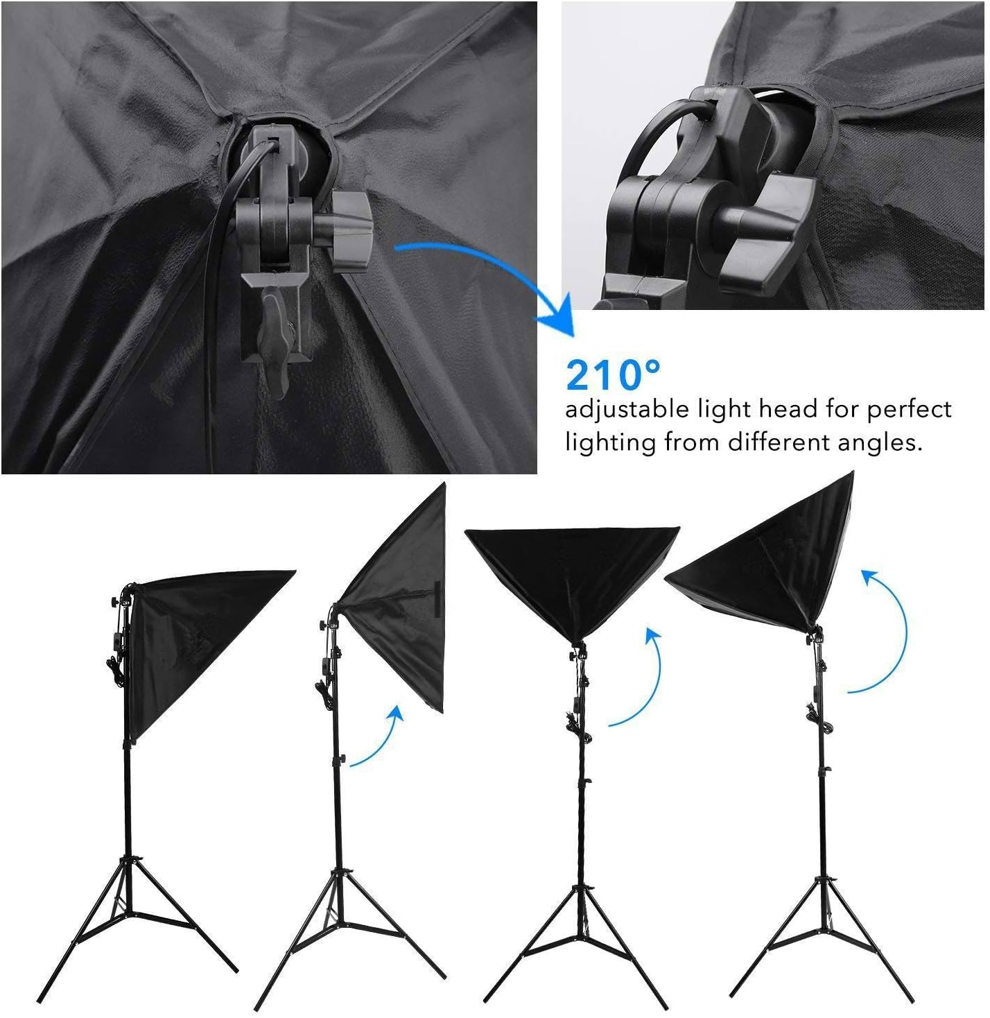 Detalle de Abeststudio 135W continuous lighting kit 5500K