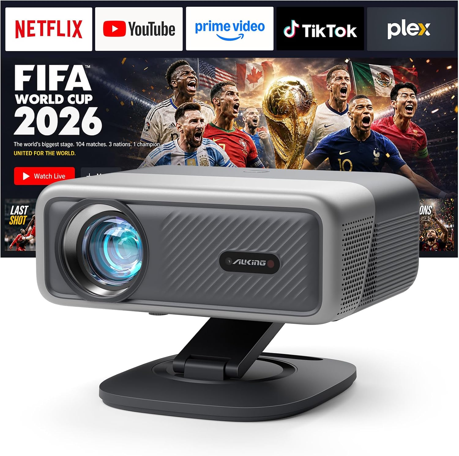 Thumbnail 6 de AuKing 4K WiFi Bluetooth projector with 2500