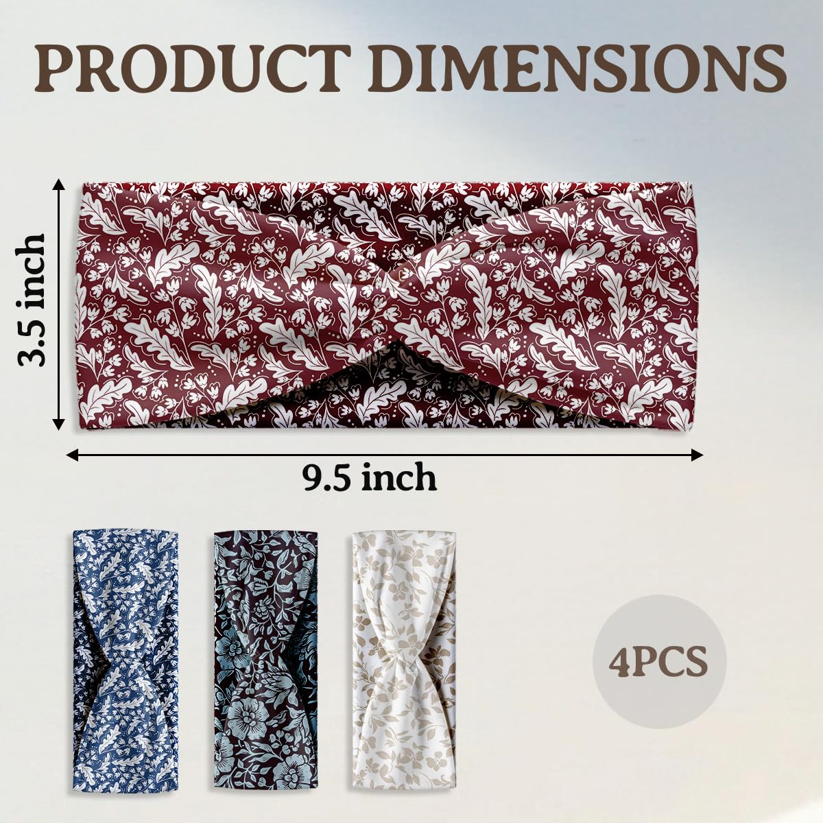 Detalle de IAXIC Hair Headbands, 4-Pack