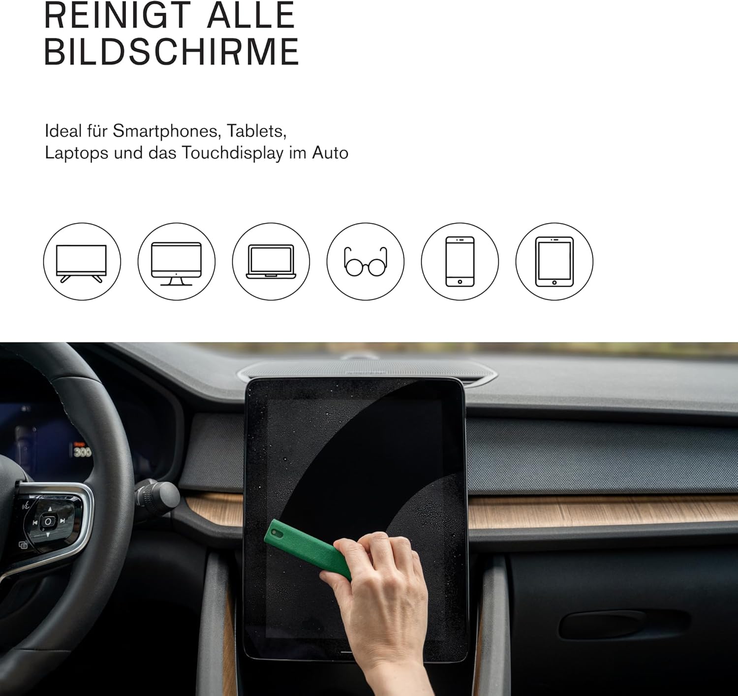 Thumbnail 2 de AM Handy-Reinigungsset mit Bildschirmreiniger-Spray (All-in-One) für Auto, Smartphone, Tablet & PC – 1 Pack Grün