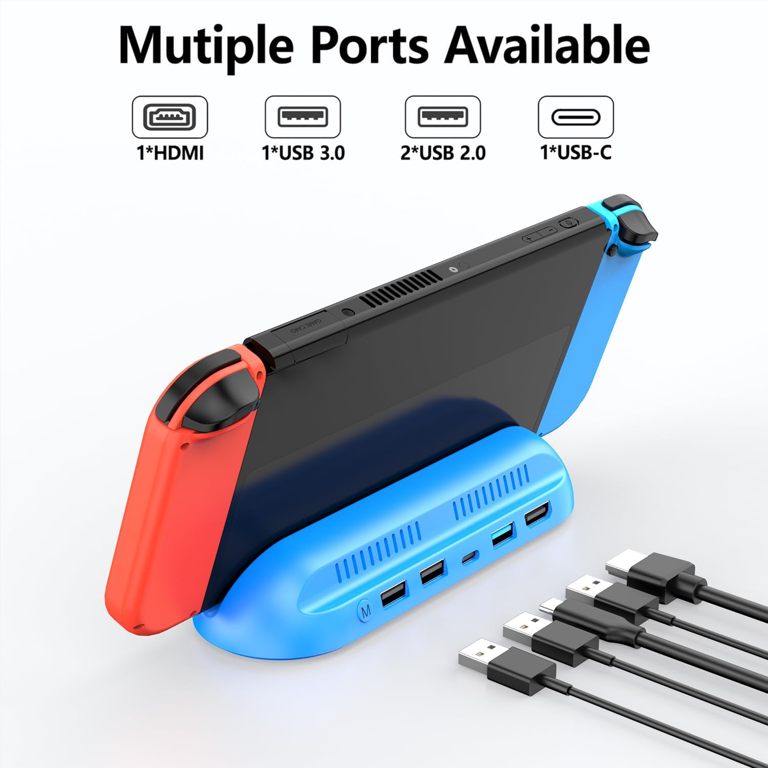 Thumbnail 1 de 5-in-1 Switch Dock für Nintendo Switch OLED – TV-Dockingstation mit HDMI, USB 3.0 und USB-C Laden