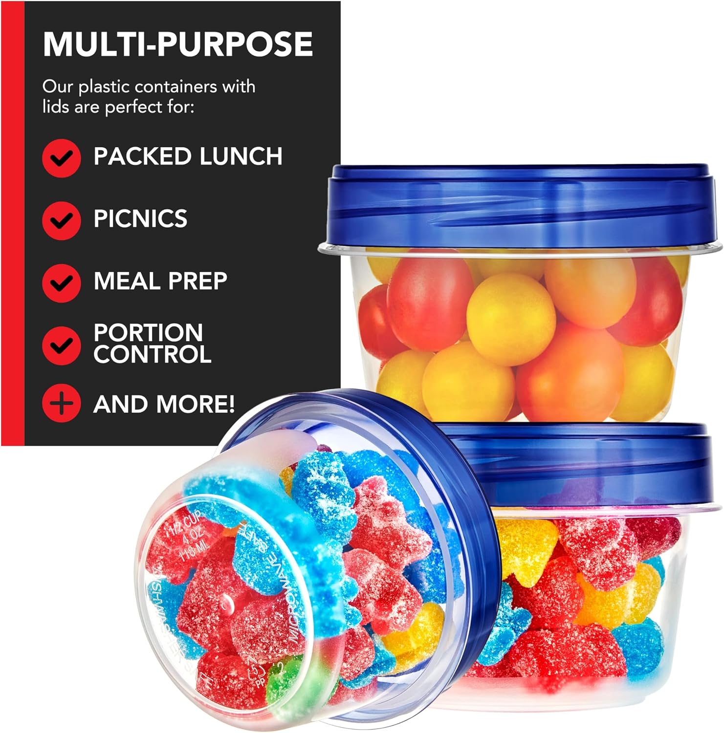 Detalle de Stock Your Home Food Storage Containers, 4 oz