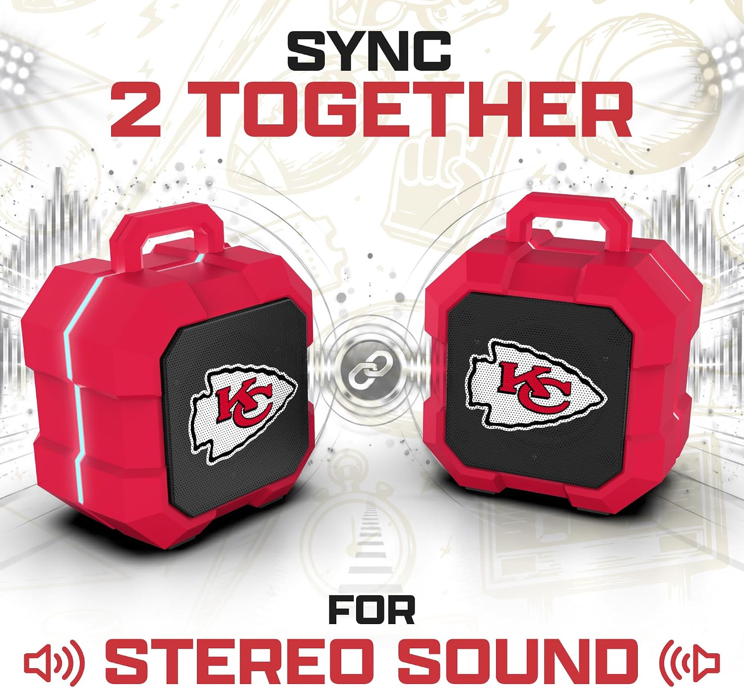 Thumbnail 3 de SOAR NFL Shockbox LED Wireless Bluetooth Speaker (IPX4, Bluetooth 5.0, over 5 hours play time)