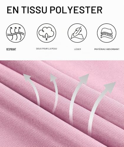 Detalle de JACKETOWN Polo Homme à Manches Courtes – Séchage Rapide et Respirant, T-shirt sport Polo regular fit (Pink XL)